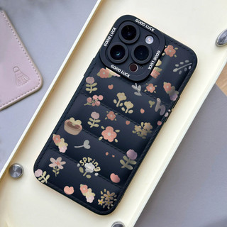 Ốp điện thoại minh họa hoa nhỏ cho iPhone 17 / 17Air / 16E / 15 Plus / 14 / 13 / 12 / 11 / Pro Max. Chống sốc rơi. Hộp đựng túi khí kiểu áo khoác silicon lỏng che phủ toàn diện