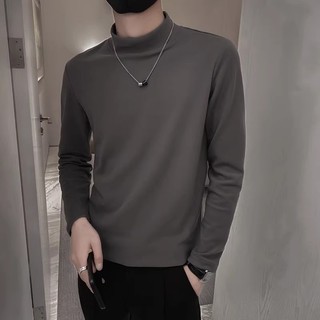 Áo nam dài tay Chewes Kwen Thu Đông Nam Áo len nam cổ cao giữ nhiệt