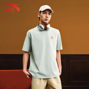 ANTA Áo Phông Ngắn Tay Thể Thao Nam 1525C8121 Áo thun đi chơi thoáng mát