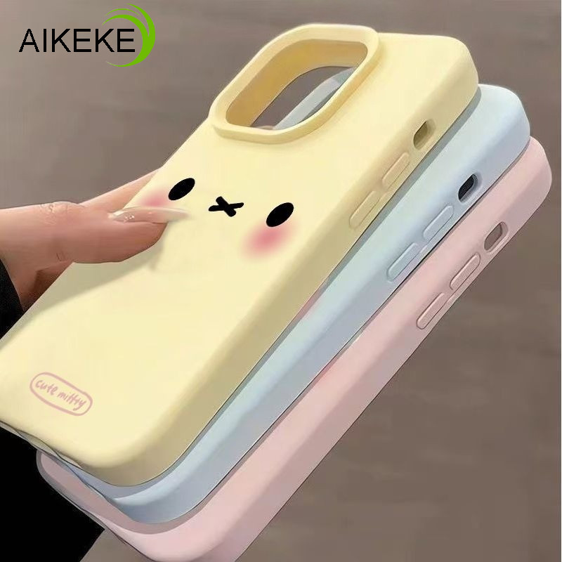 Vỏ Blush Bunny Dễ Thương Cho iQOO Z10 Z9 Turbo Pro Turbo + Độ Bền Z9x Z8 Z8x Z7i Z5x Z3 Neo 10 9 9S 8 Pro Plus 10R Màu Kẹo Mờ Vỏ Điện Thoại Hoạt Hình Chống Sốc Mặt Sau Mềm