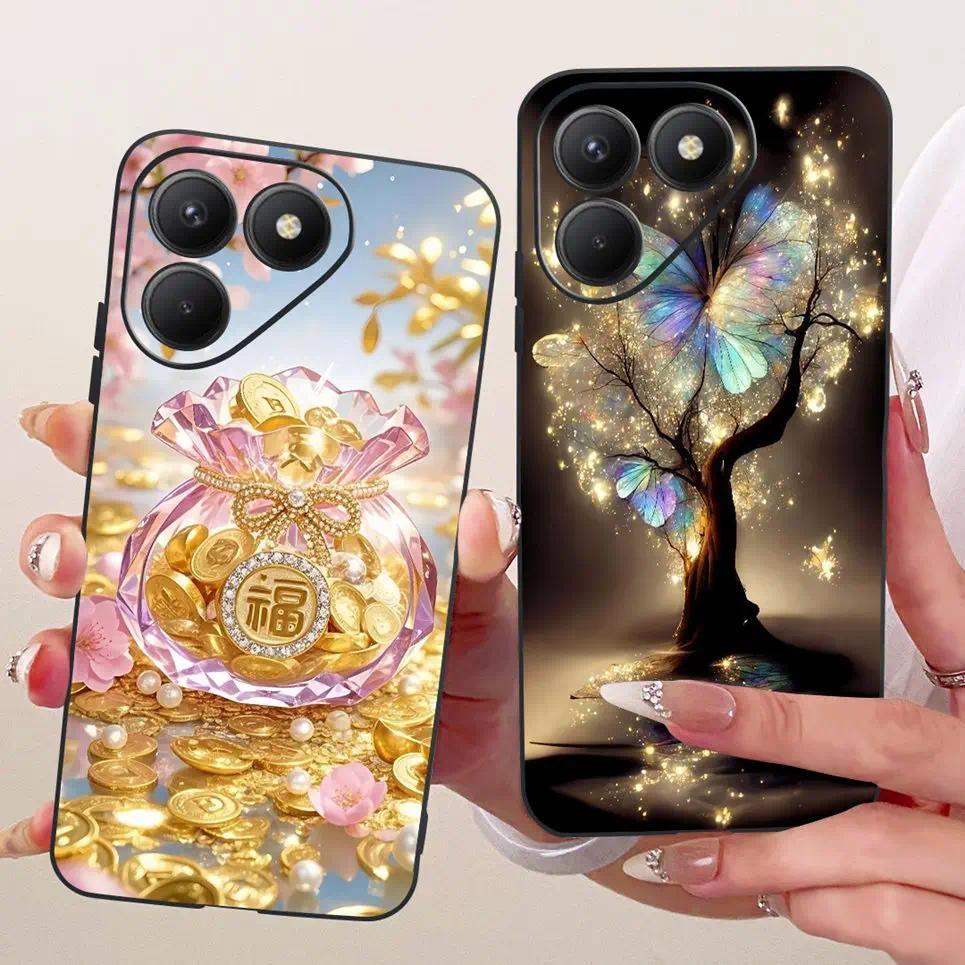 Ốp Cho Tecno Pova 7 Pro Pova 7 Ultra LJ8 LJ9 Ốp Điện Thoại Ốp Lưng Điện Thoại Hình Động Vật Hoạt Hình Dễ Thương Họa Tiết Sư Tử Rồng Vỏ Màu Đen Mềm