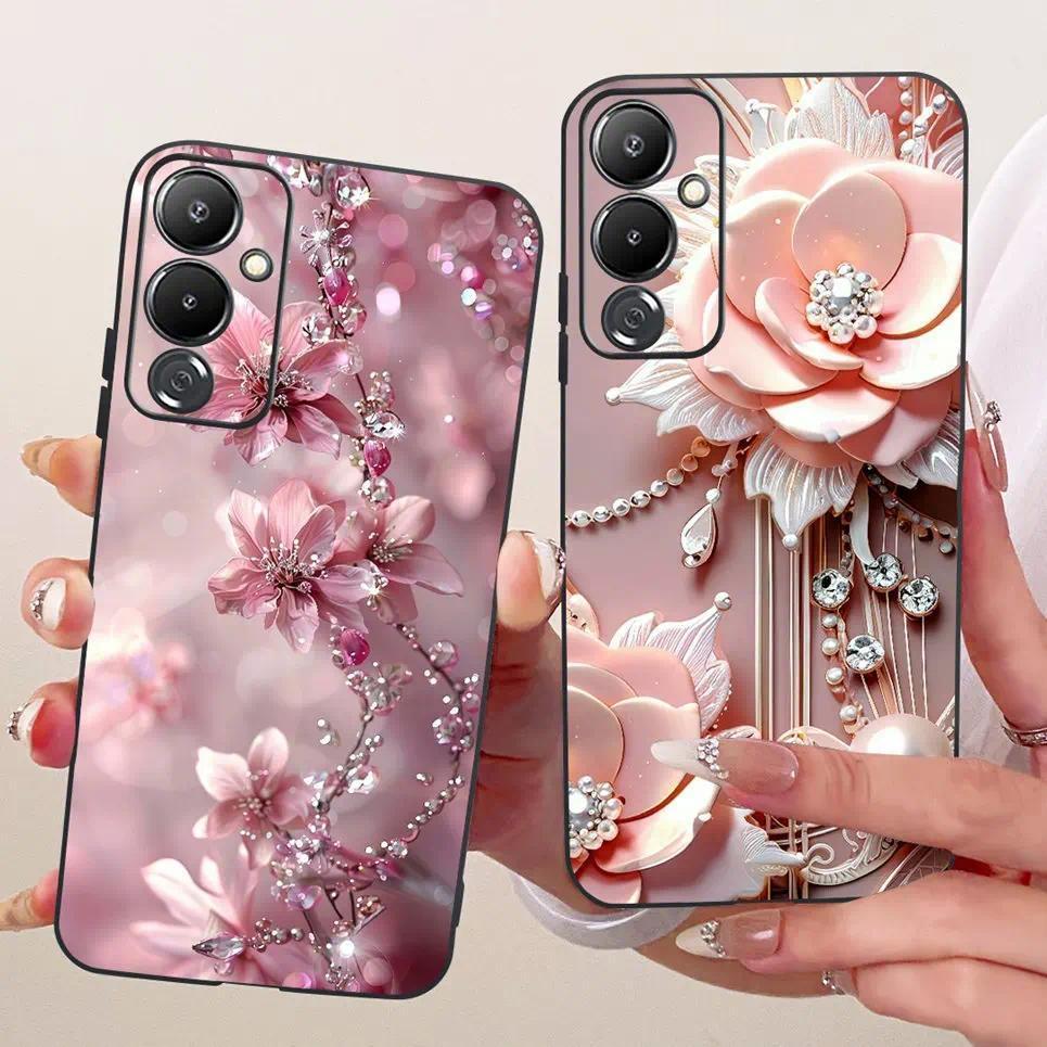 Dành Cho Tecno Pova 7 4G LJ6 / Pova 7 5G LJ7 5G Vỏ Điện Thoại Bướm Hoa Nữ Tính Thời Trang Vỏ Silicon Mềm Mờ Ốp Lưng