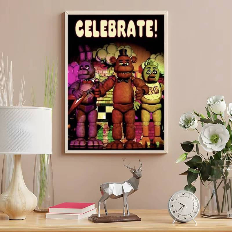 Fnaf Năm Đêm Tại Freddys Poster Treo Tường Nghệ Thuật Cổ Điển, Trang Trí Nhà Cửa, Quà Tặng