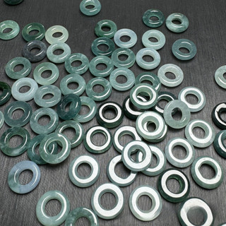 ((5 cái) Ngọc tự nhiên nước xanh 11-15mm - Nhẫn và bông tai đa màu sắc)