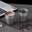 Cốc hợp kim titan ICUCKO, Cốc bia cà phê cách nhiệt cắm trại cách nhiệt 175ml, Cốc uống nước ngoài trời siêu nhẹ nhẹ tường đôi nhẹ chất lượng cao tại nhà hoặc ngoài trời
