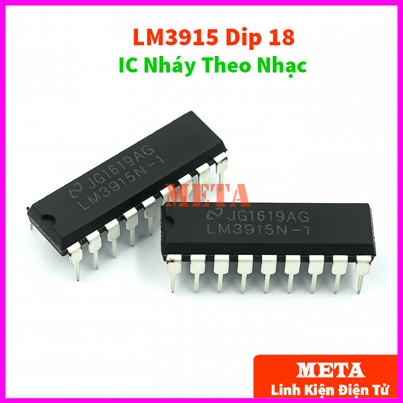 5 Pezzi LM3915N-1 DIP-18 – Circuito Integrato LED VU Meter, Driver A Barra/ Punto, Componente Elettronico