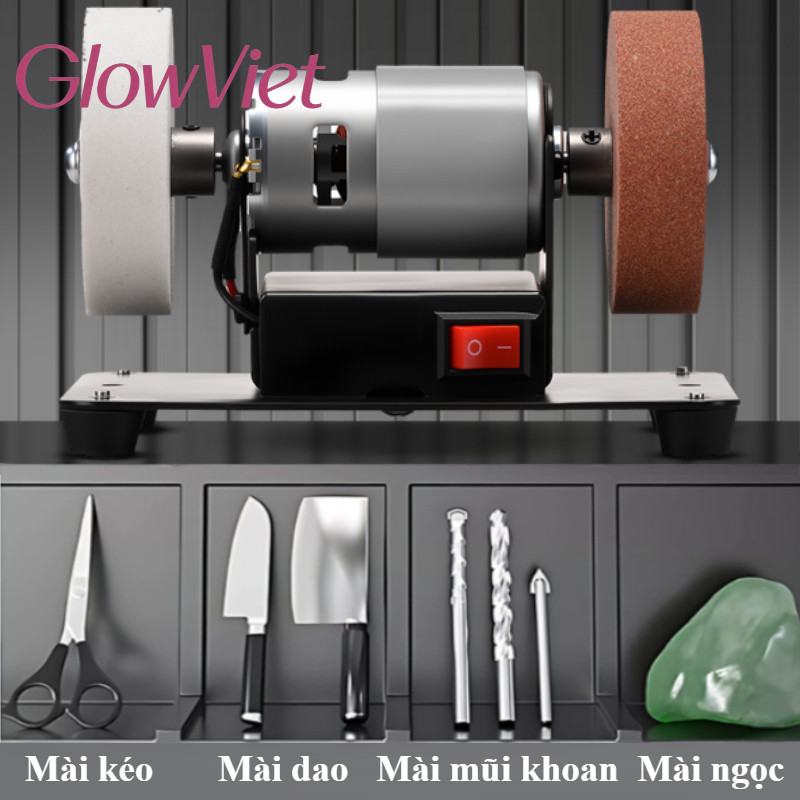 Máy Mài Mini Đa Năng Cao Cấp - 2 Đá Mài Chất Lượng, Mài Sắc & Đánh Bóng Hiệu Quả, Thiết Kế Chắc Chắn