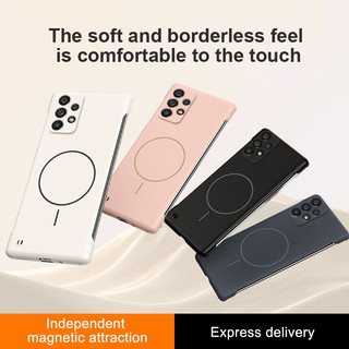 Ốp điện thoại không khung siêu mỏng mờ cho Samsung Galaxy A73 A53 A33 A23 A13 A03 A12 M12 A20S A22 A32 A52 A52S A03S A02S M32 4G 5G Vỏ chống sốc PC cứng từ tính màu trơn