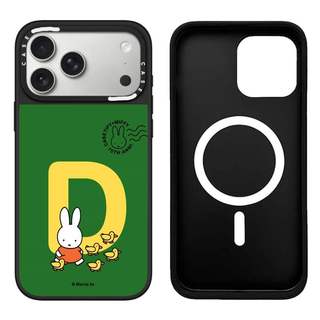 CASECASE X Miffy Custom Initial-D Case Miff Black & Sliver Mirror Vỏ iPhone hút từ tính cho iPhone 17 Air 16 15 14 13 12 Pro Max Plus Ốp lưng cứng có hộp khắc logo