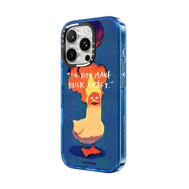 CASECASE X Không Làm Vịt Upset Ốp Lưng Bầu Trời Màu Xanh Trong Suốt Cứng Hút Từ Tính Tác Động Cho Apple IPhone 12 13 14 15 16 17 Pro Max Air Plus Có Hộp
