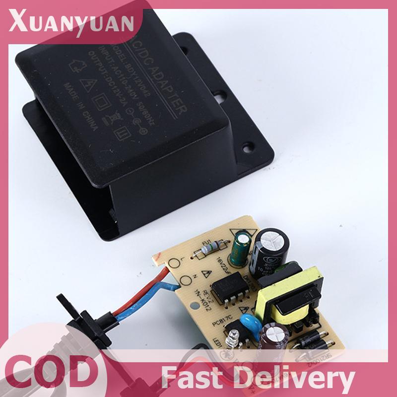 XUAN 1 Cái Chống Thấm Nước EU / US Cắm Bộ Chuyển Đổi Nguồn DC12V 2A Cho Giám Sát An Ninh Quan Sát AHD Camera Sạc NVR DVR Đầu Vào AC100V-240V VN