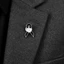 FUJIOU Đen Ruy Băng Pin, Nhận Thức Trắng Tang Lễ Ruy Băng Huy Hiệu Trâm Cài, Đơn Giản Vintage Men Đen Ruy Băng Huy Hiệu Ve Áo Pin Nơ Đen Trâm Cài Đảng