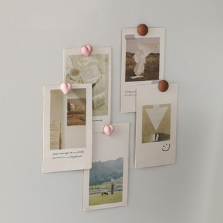 Miếng dán tủ lạnh từ tính / Nam châm bảng tin màu Morandi / Thiết kế trái tim hoạt hình ❈ ❈ ❇ Fa111
