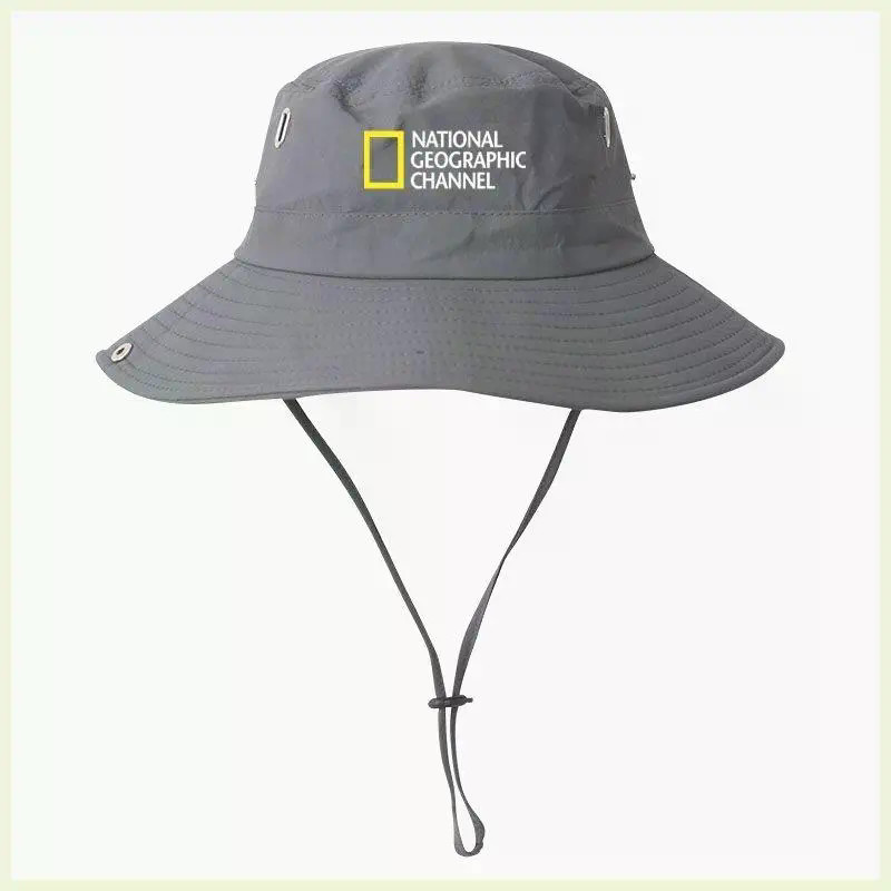 In Hình National Geographic Channel Cap Sunblock Mũ Người Cá Cho Người Phụ Nữ Đi Bộ Đường Dài Ngoài Trời Leo Núi Rừng Nhanh Khô Phụ Kiện