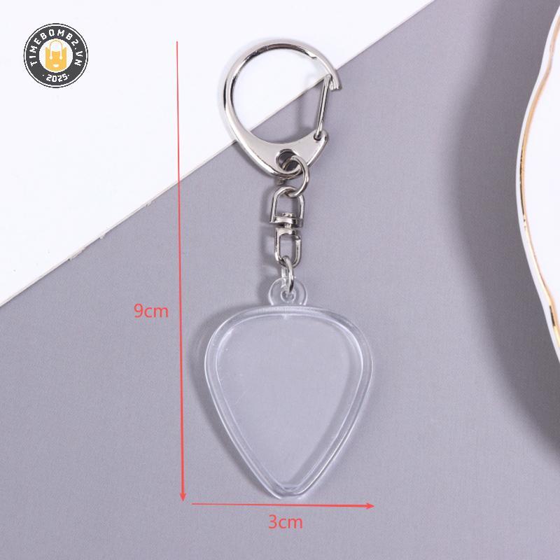 {TB & Bag} 3 / 5 Chiếc Guitar Pick Collection Box Móc Khóa Khung Ảnh Trong Suốt Có Thể Thay Thế Mặt Dây Chuyền Có Thể Tháo Rời Phụ Kiện Âm Nhạc.