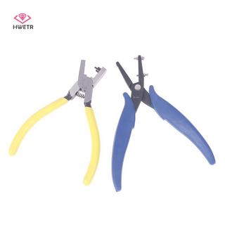 HWETR Đa năng dụng cụ bấm lỗ dây da đồng hồ 2mm/1.6mm, kìm thủ công cho dây da