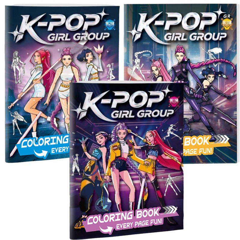 Sách tô màu cho thợ săn quỷ Kpop, Rumi Zoey Mira Sách vẽ tranh truy tìm ...