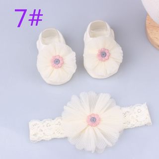 Bộ tất băng đô cho bé JKDESIGN, tất Cotton + ren Dây buộc tóc sơ sinh chống trượt, nơ Kawaii thoải mái cho bé Turban