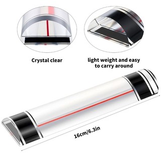 QUIM Dễ dàng mang theo Cân đo Acrylic với dải căn chỉnh màu đỏ Ống kính phóng đại Dễ dàng mang theo cho độ chính xác Needlewor