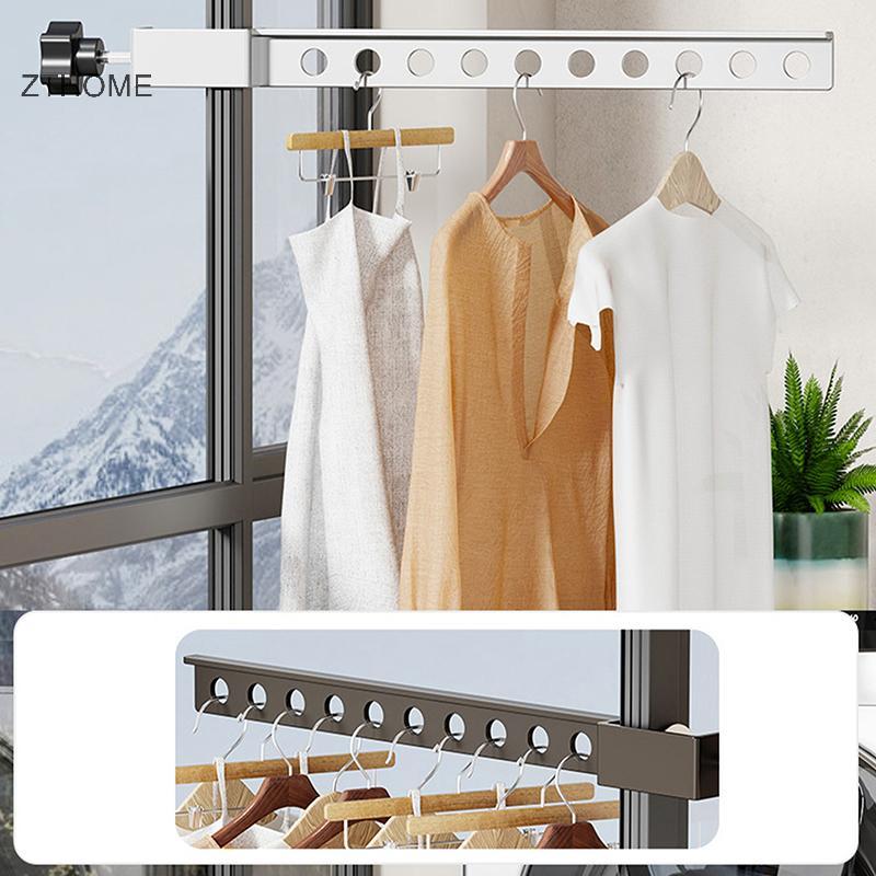 ZTHOME Có Thể Gập Lại Xoay Được Giá Treo Quần Áo Treo Tường Móc Treo Giá Phơi Tiết Kiệm Không Gian Nhôm Quần Áo Sắp Xếp HOT