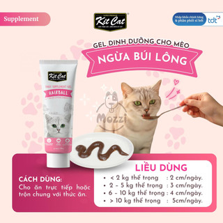 Gel dinh dưỡng cho mèo Kitcat hỗ trợ tiêu búi lông, tiết niệu và tăng cân Tuýp 120gr