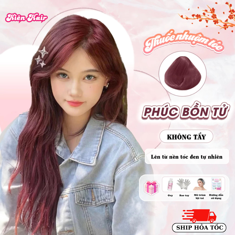 Thuốc Nhuộm Tóc Màu PHÚC BỒN TỬ Không Tẩy, lên từ nền đen, tặng kèm trợ nhuộm | Trunghair
