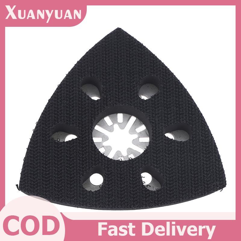 XUAN 90mm Tấm chà nhám hình tam giác 6 lỗ Phát hành nhanh Lưỡi cưa cát hình tam giác đa năng để đánh bóng chế biến gỗ Mài chà nhám VN