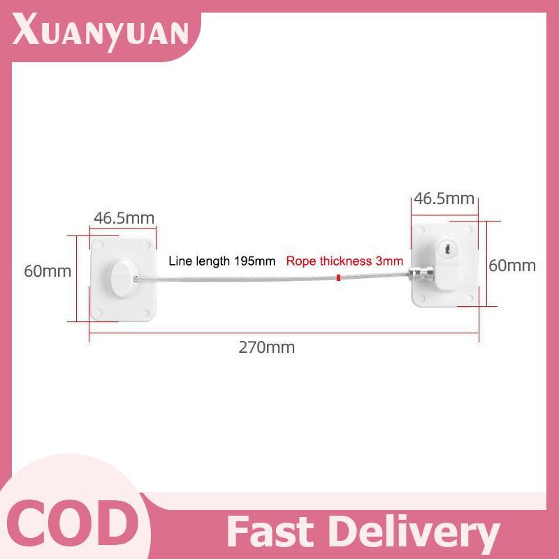 XUAN Khóa ngăn kéo không đục lỗ Khóa bảo vệ an toàn cho trẻ em Kẹp trẻ em trên tay Tủ giặt VN