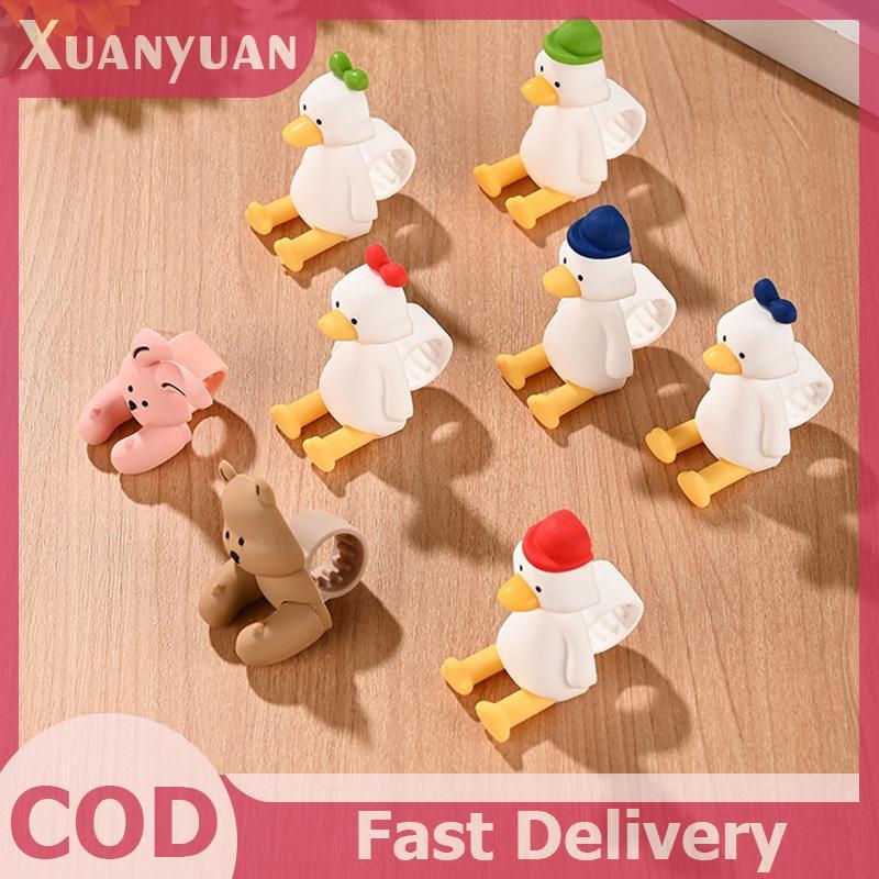 XUAN Gấu Vịt Cửa Không Đục Lỗ Tấm Chống Va Chạm Phòng Tắm Tay Nắm Cửa Silicon Im Lặng Tấm Bảo Vệ Tay Cầm Cửa Vỏ Bảo Vệ VN