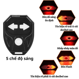 Đèn Xi Nhan Có Âm Thanh Điều Khiển Từ Xa Sạc Điện USB Cho Xe Đạp-Đèn Hậu Cảnh Báo An Toàn Ban Đêm Tiện Dụng