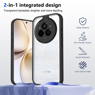 Dành cho Realme 14 Pro Plus 5G / P3 Pro 5G Ốp điện thoại cứng trong suốt Khung silicon mềm chống rơi mỏng