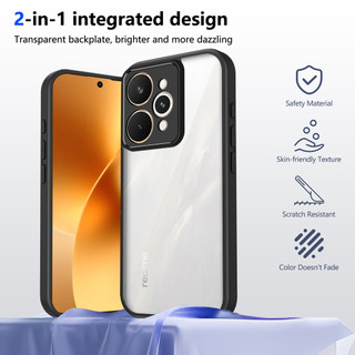 Dành Cho Realme 15 Pro 5G Ốp điện thoại Cứng Aryclic Trong Suốt Khung Silicon Mềm Chống Rơi Mỏng Bao