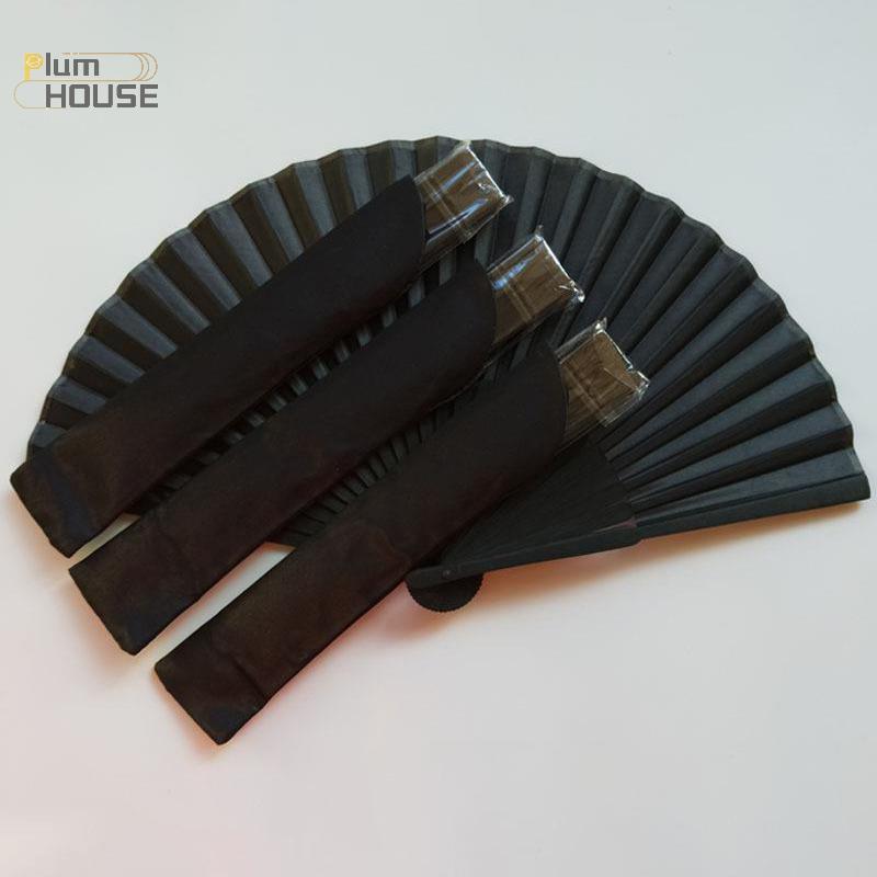PlumHOUSE Quạt Tay Màu Đen Vintage Gấp Người Hâm Mộ Tiệc Cưới Ủng Hộ Tiếp Liệu Khiêu Vũ Nhà Đảng Gấp Trang Trí Người Hâm Mộ VN