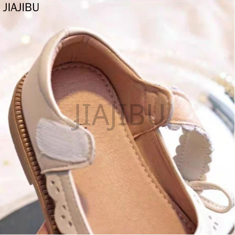 Giày Lolita Đế Mềm Kiểu Công Chúa Pháp Dễ Thương Cho Bé Gái Korean Fashion Kids Casual Platform Mary Jane Doll Shoes Giày Da Mũi Tròn Chống Trượt Kiểu Anh Gót Dày Màu Be/đen Dùng Để Đi Học Giày Bệt Kiểu Pháp Cổ Điển