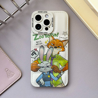 Ốp điện thoại Animation Zoo Topia cho iPhone 17 / 17Air / 16E / 15 Plus / 14 / 13 / 12 / 11 / Pro Max. Chống sốc rơi. Hộp đựng túi khí kiểu áo khoác silicon lỏng che phủ toàn diện