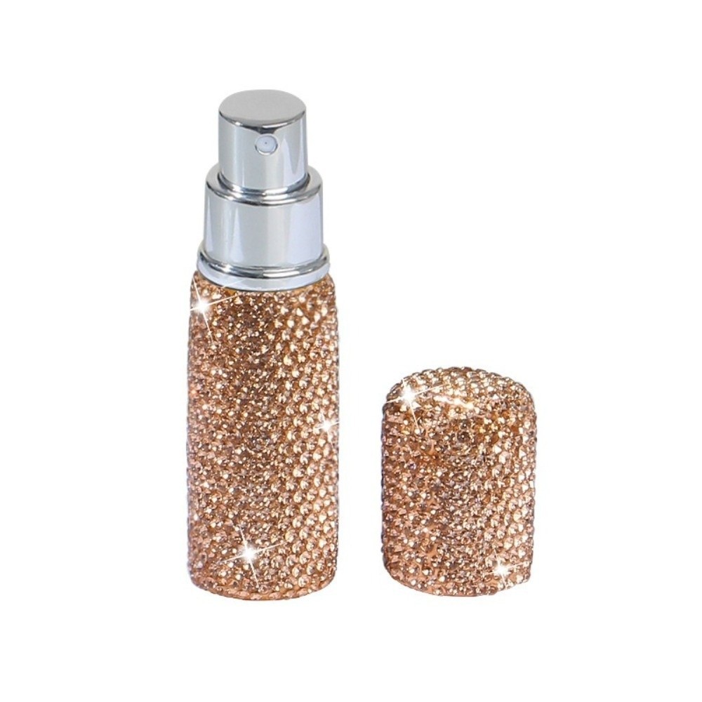 Chai nước hoa BEABOUT, Chai có thể nạp lại di động 10ml, Hộp đựng đồ rỗng bằng kính đính đá đầy đủ Dụng cụ trang điểm