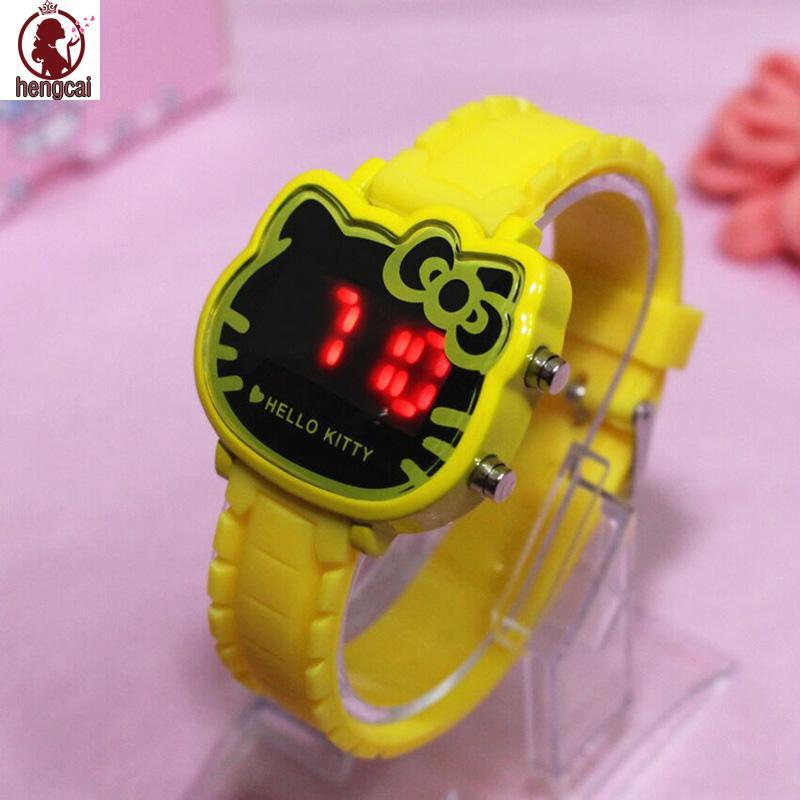 Đồng hồ kỹ thuật số LED đa chức năng Đồng hồ thạch anh hoạt hình Anime dễ thương cho con gái Son Girls Trẻ em Quà tặng