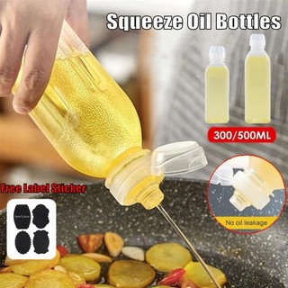 1 / 3 / 5 Cái 300 / 500ml Chai Dầu Bóp Nhà Bếp - Hộp Đựng Nước Sốt BBQ Salad Trong Suốt Bằng Nhựa