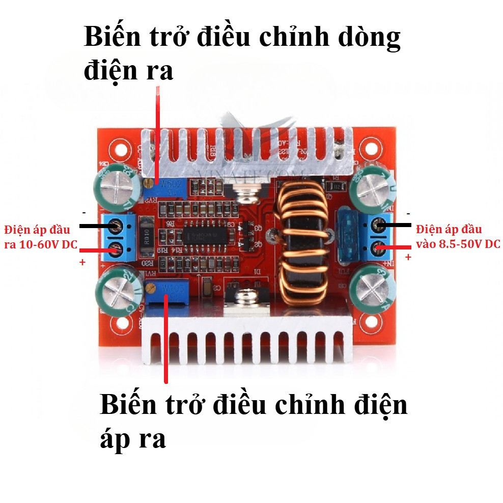 【24h】Mạch BOOST DC-DC Tăng Áp 400W 15A – Thiết Kế Công Suất Lớn, Điều Chỉnh Linh Hoạt, Dải Áp Vào Rộng