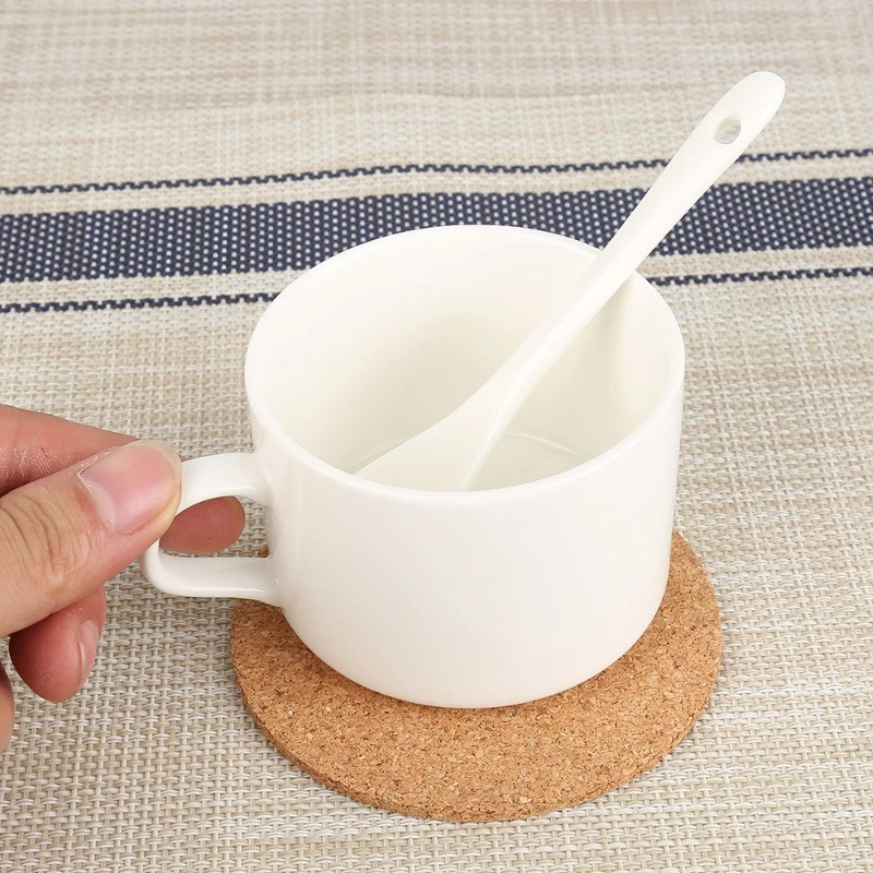 5 / 10 / 20 / 30 Cái Đế lót ly nút chai chống trượt / Thảm cốc tròn tự nhiên / Trà cà phê Uống cách nhiệt Pad