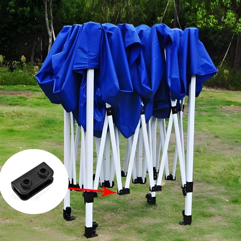 COO 4 Chiếc 2 Chiều Màu Đen Hình Chữ Nhật Chân Đế Gazebo Thay Thế Kết Nối Dự Phòng Lều Ngoài Trời Phụ Kiện Sửa Chữa Nhanh