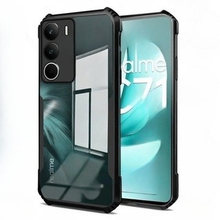 Ốp Giáp Chống Sốc Acrylic Trong Suốt Cho Realme C71 4G TPU Mềm Khung Bảo Vệ Trên RealmeC71 Realmi C71 C 71 71 71C 4G