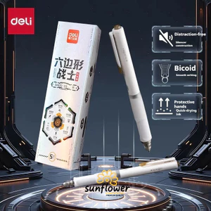Im Lặng Báo Chí Gel Bút Thẳng Chất Lỏng Loại 0.5mmST Đầu Nhanh Khô Bàn Chải Câu Hỏi Bút Đen Văn Phòng Phải-Có
