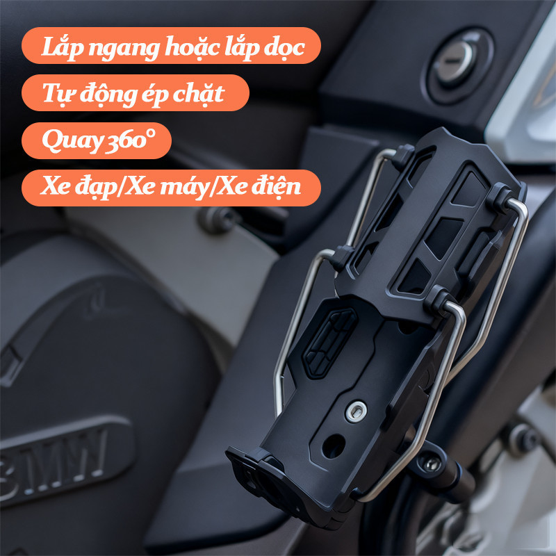 Giá Đỡ Bình Nước Đa Năng Cho Xe Máy Xe Đạp – Có Thể Điều Chỉnh, Xoay 360 Độ, Giữ Cốc Ổn Định Bền Bỉ