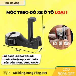 【24H】Móc treo đa chức năng cho ô tô với giá đỡ điện thoại tích hợp lắp đặt sau ghế trước chắc chắn và thẩm mỹ
