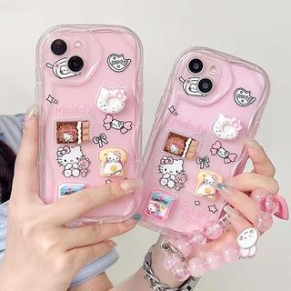 Bánh mì nướng sô cô la 3D Hello Kitty Chain Case cho Infinix Hot 60 50 Pro Plus 60i Note 50 50X 50S GT 30 Tecno Spark Go 2 40C 40 Camon 40 30 Pro 5G Girl TPU Vỏ điện thoại