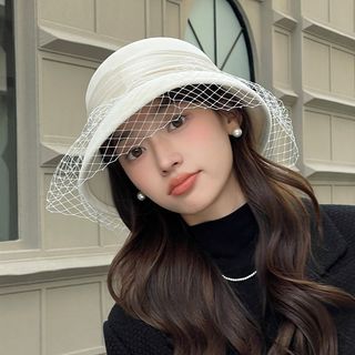 ☘️ mũ chóp cao kiểu Pháp dành cho nữ ☘️ Mũ thu đông cao cấp Mũ nỉ len lưới phong cách retro nữ, phù hợp thu đông
