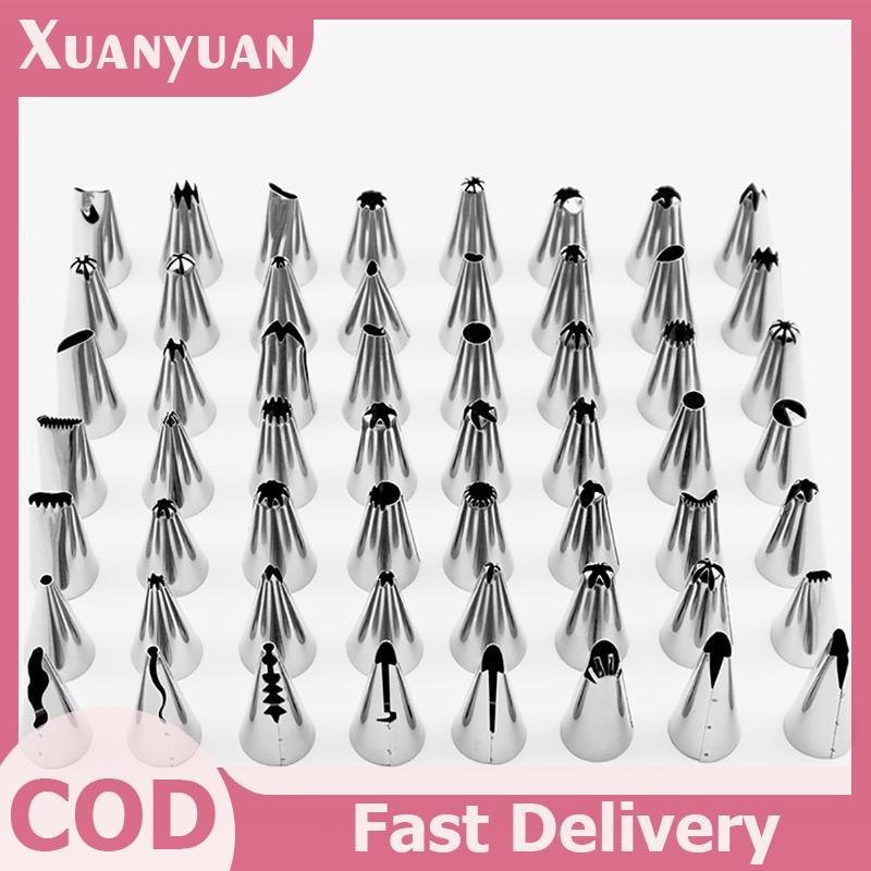 XUAN 56 Chiếc Bánh Vòi Phun Trang Trí Bánh Đầu Bộ Kem Rắc Bánh DIY Mô Hình Dụng Cụ VN