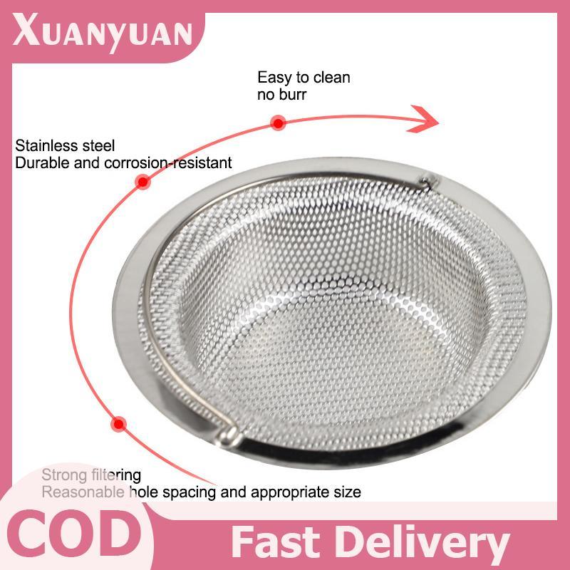 XUAN 3 Kích Cỡ Bộ Lọc Bồn Rửa Inox 304 Có Tay Cầm Lọc Hoặc 30 Bộ Lọc Bồn Rửa Dùng Một Lần Lưới Thực Phẩm Nhà Bếp Tóc Srceen Thoát Nước VN