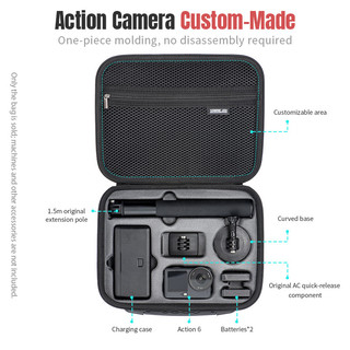 Dành Cho DJI Action 6 Changpai Set Túi Bảo Quản Chống Thấm Nước, Chống Rơi Và Chịu Áp Lực Cầm Tay, Vai Đơn, Phụ Kiện Đeo Ngang Túi Bảo Quản